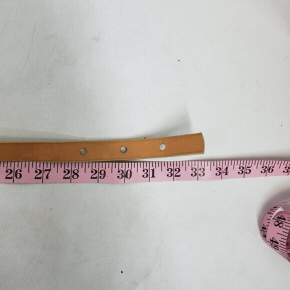 Brave Cream Narrow Leather Belt Bow Detail Size 28 - Picture 10 of 14